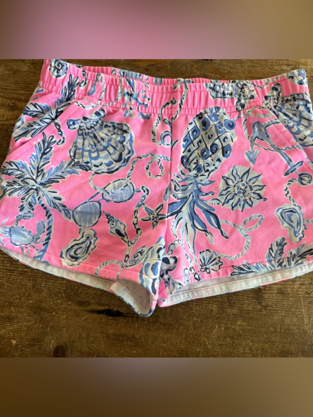 LILLY PULITZER LOXLEY KNIT SHORTS - Little Girls Small (S) 4/5 🍍🩷💙
